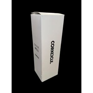 New Corkcicle 16 OZ White Canteen Stainless Steel With Company‎ Logo Drink Well